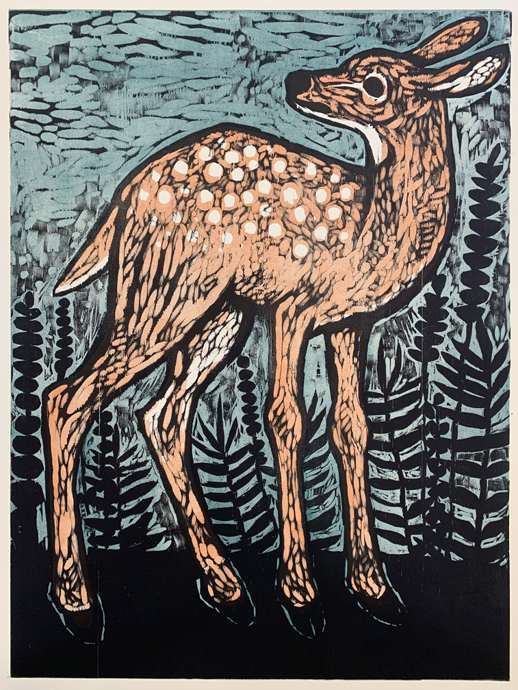 Title: “Fawn”
Medium: Woodcut
Size: 32 x 24 inches