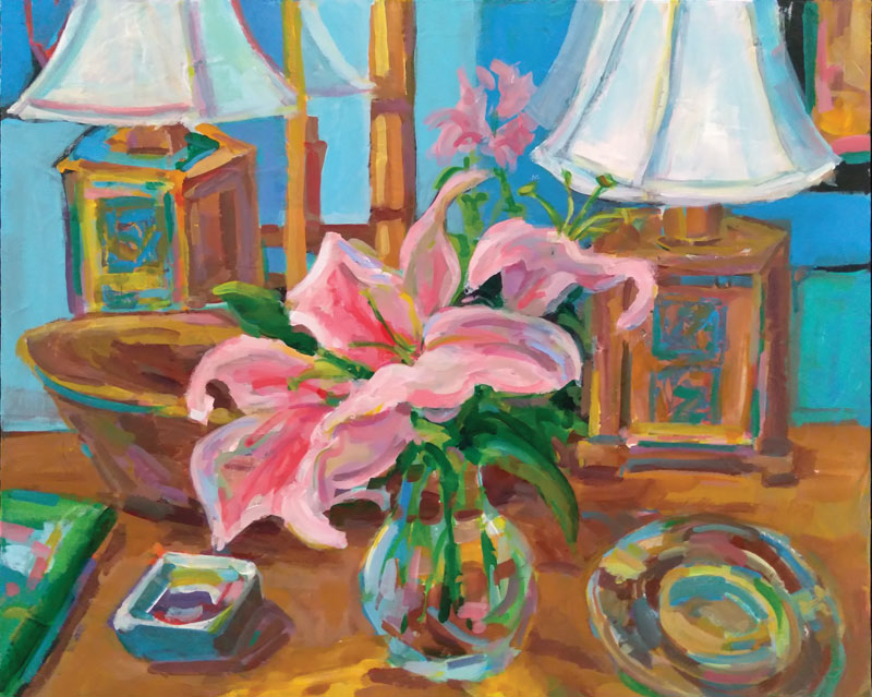 Title: “The Birthday Bouquet”
Medium: Acrylic
Size: 19 x 23 inches