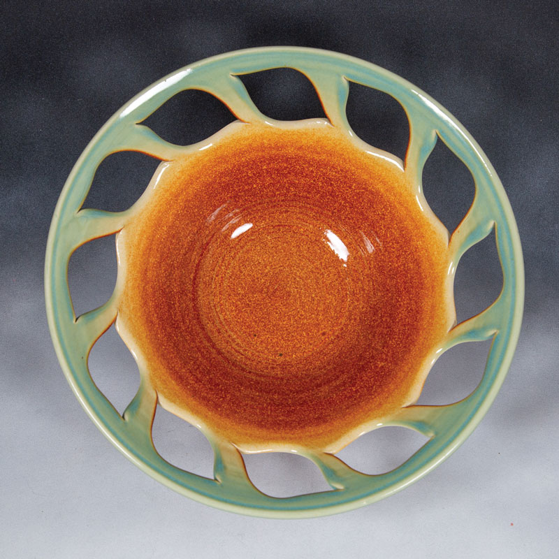 a bowl with a design on it