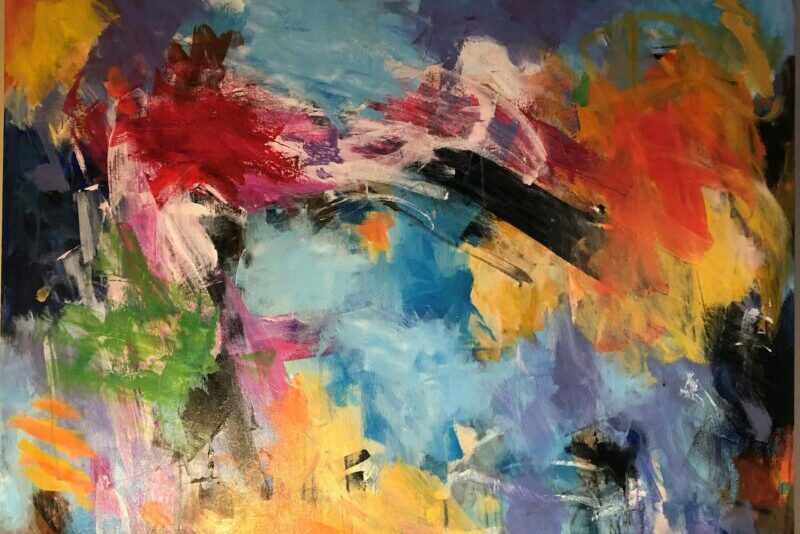 a painting of different colors