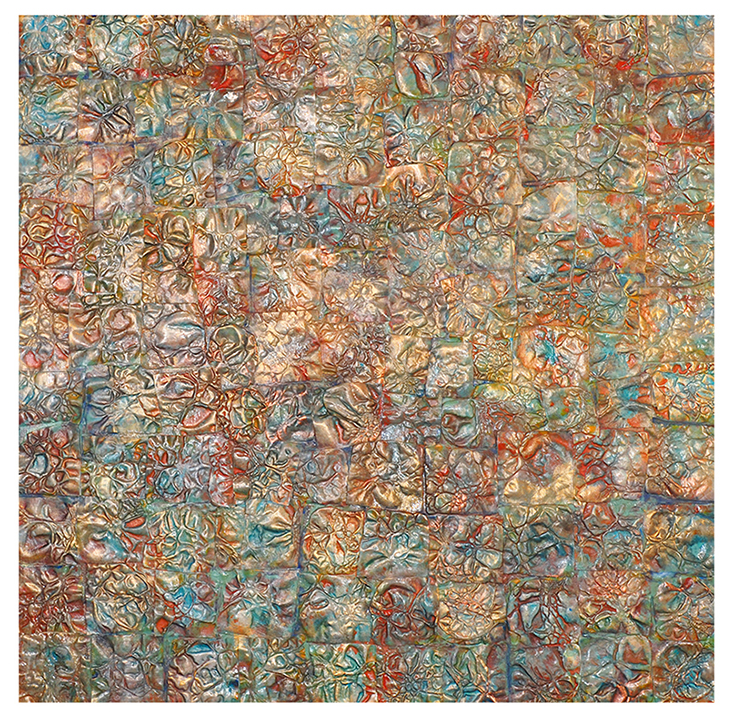 a close up of a wall