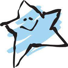 a star with a face drawn on it