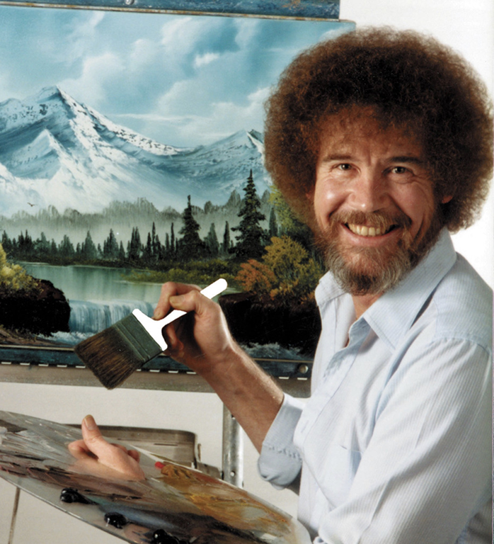 a man painting a picture