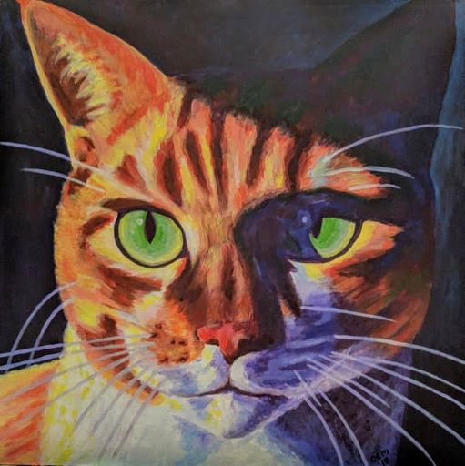 a painting of a cat