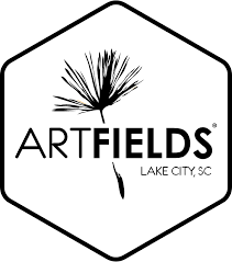 a hexagon shaped logo with a black and white design