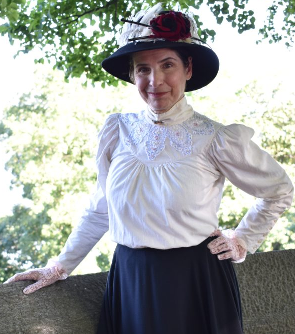 a woman in a hat