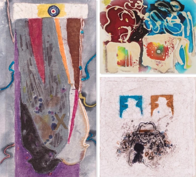 a collage of art pieces