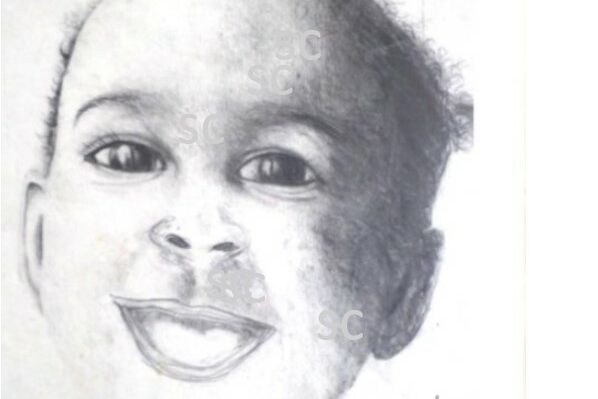 a close up of a baby's face