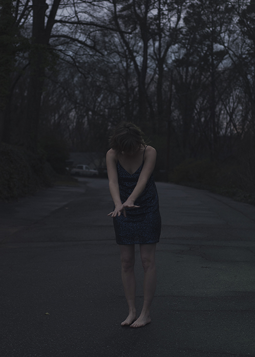 a woman in a dress