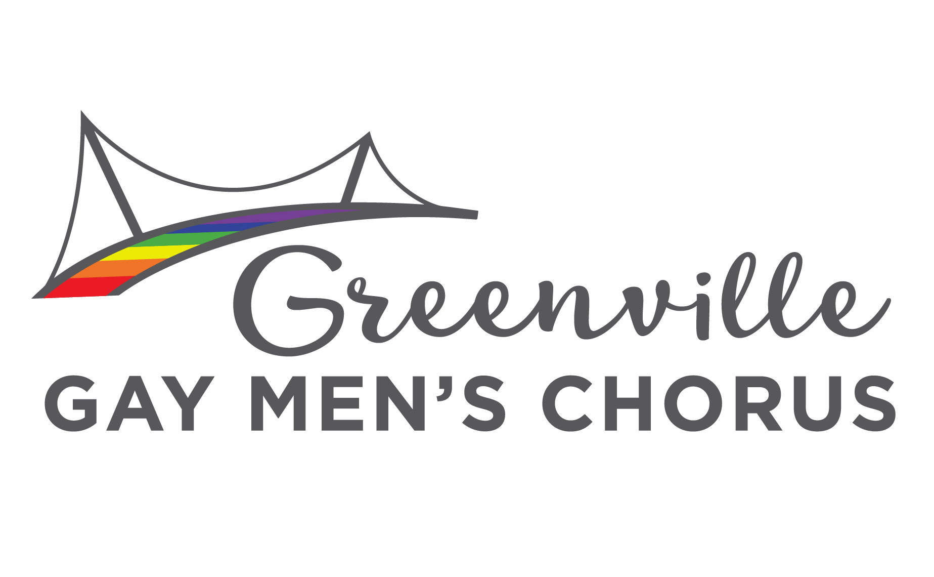 a logo with a rainbow on it