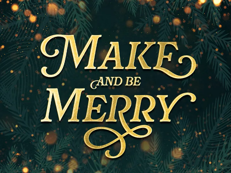 a gold text on a green background