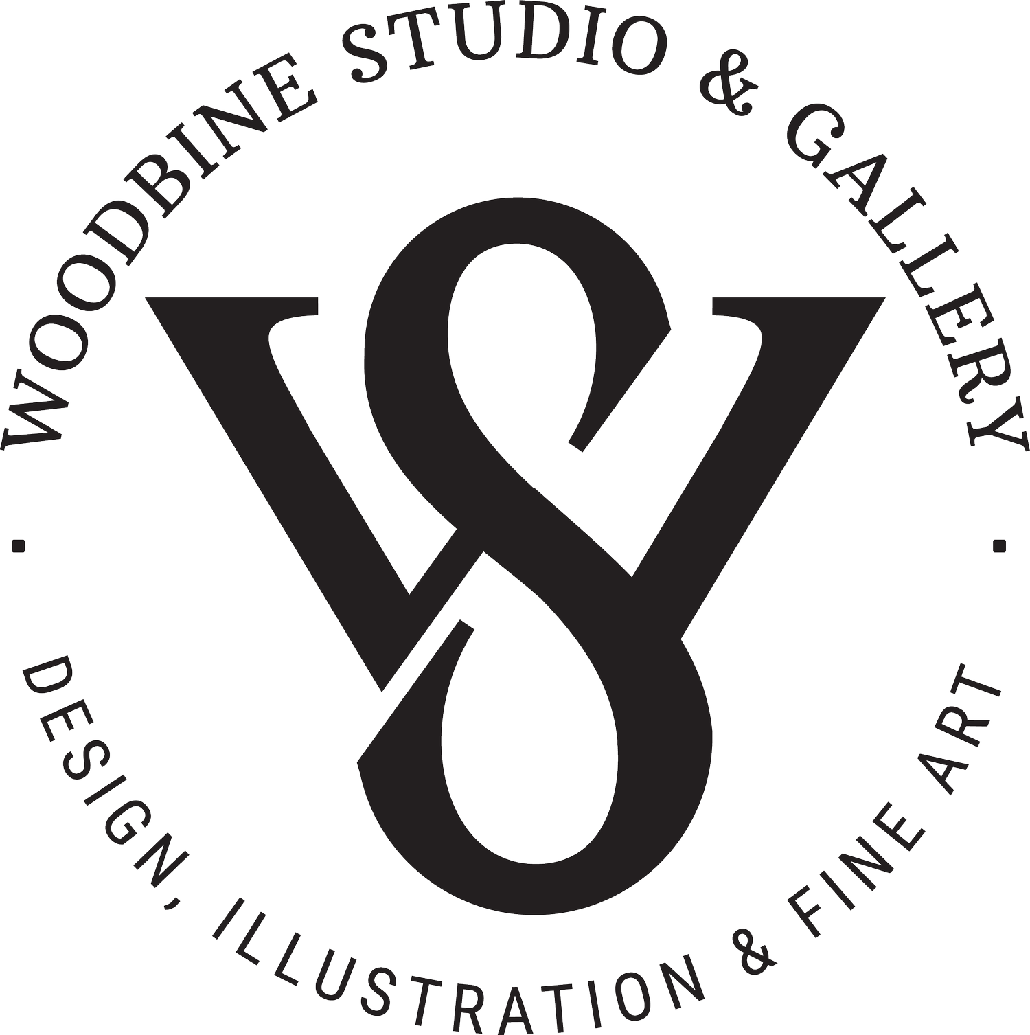 a black logo with white text