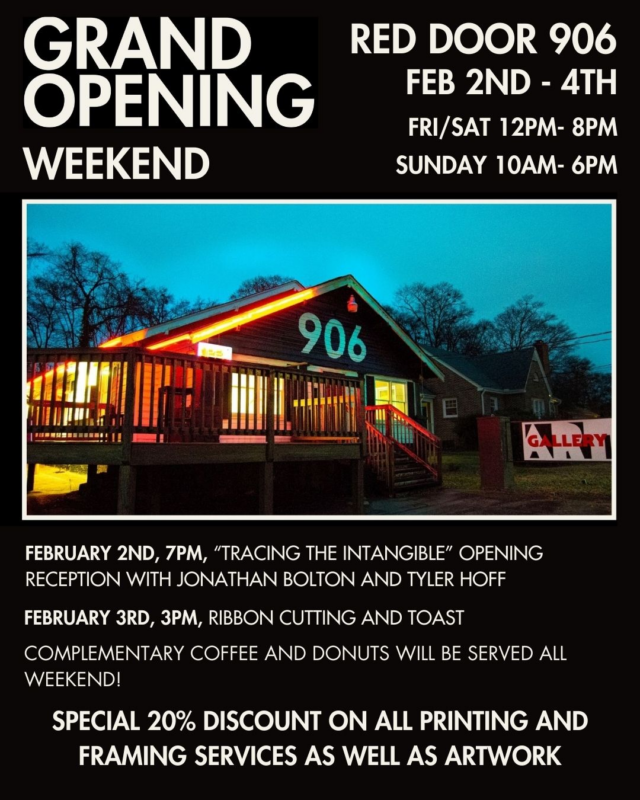a poster for a opening