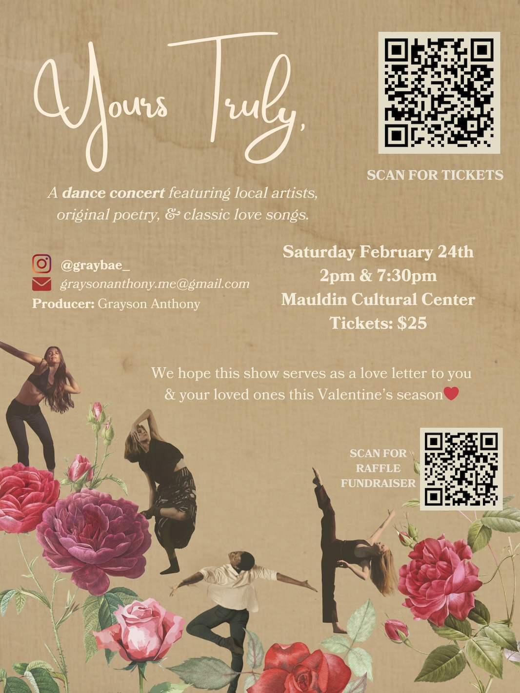 a poster for a dance concert