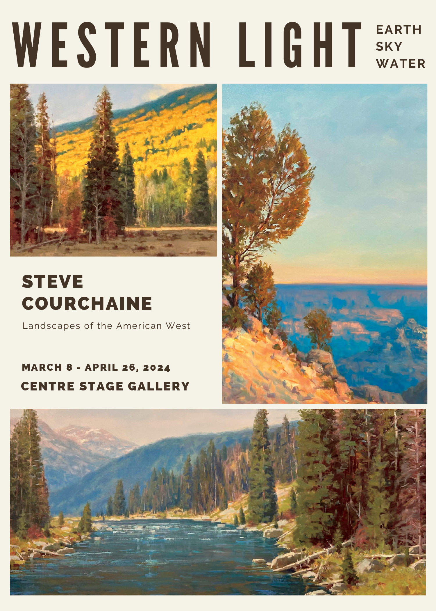 a collage of trees and mountains