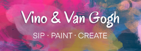 a colorful background with white text