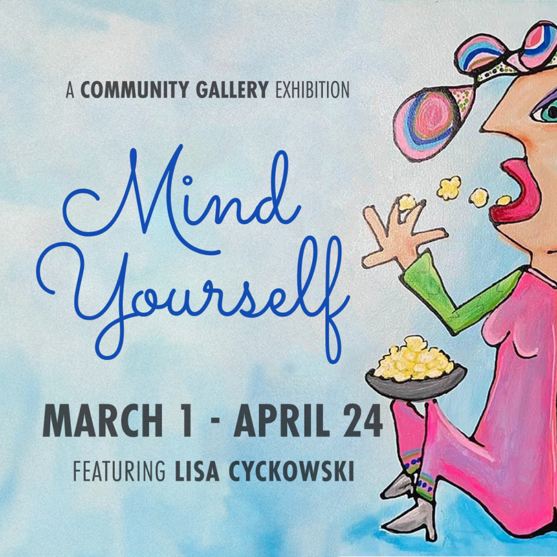 a poster for a community gallery