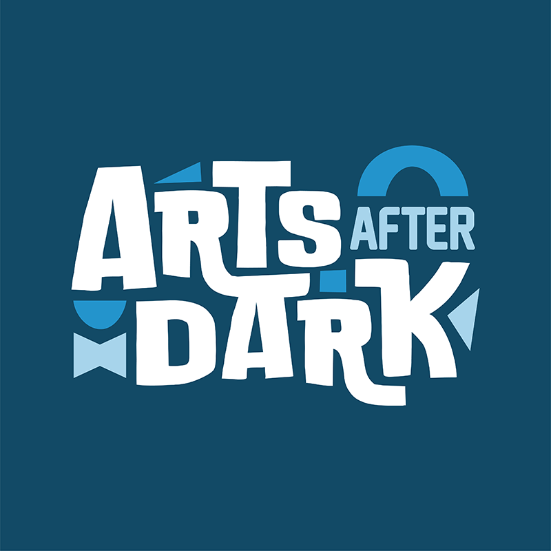 a blue and white logo