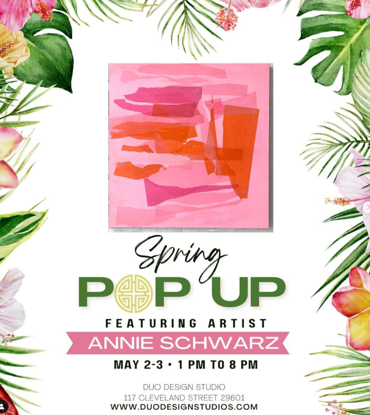 a poster with flowers and leaves