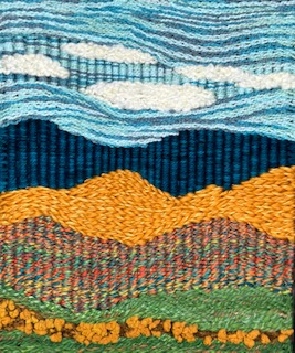 a close up of a tapestry