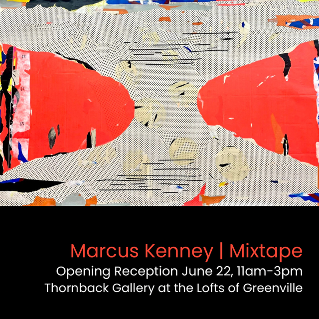 a poster with text and red and white art