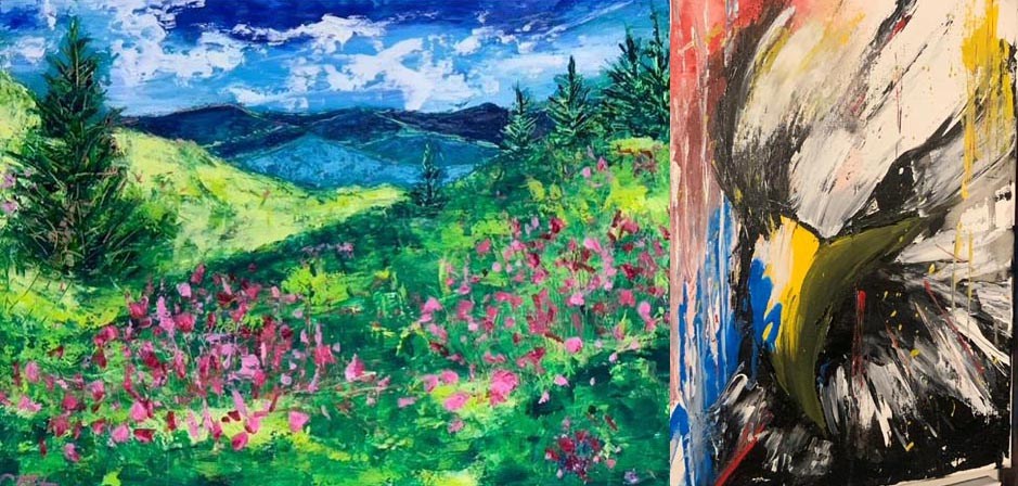 a painting of a man and a woman