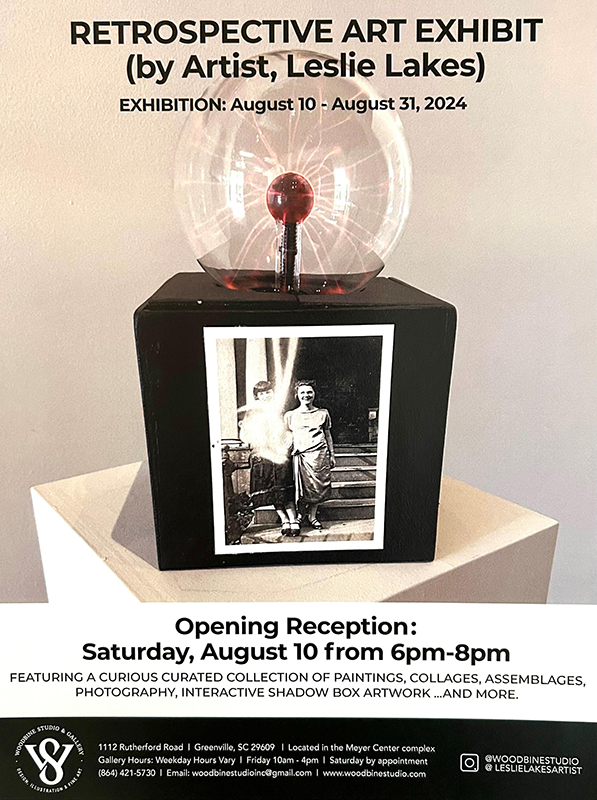 poster for Retrospective Art Exhibit at Woodbine Studio