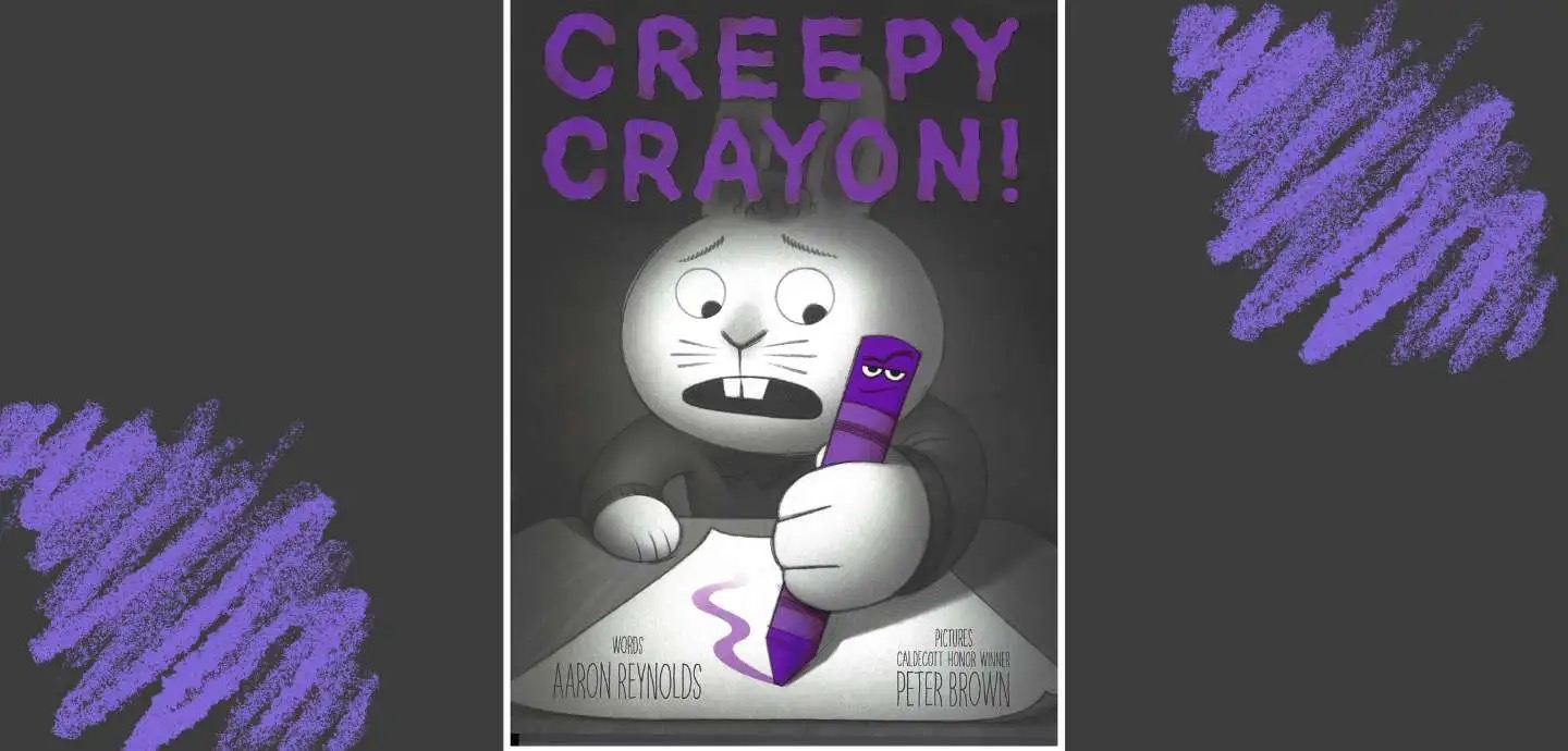 a cartoon of a rabbit holding a crayon