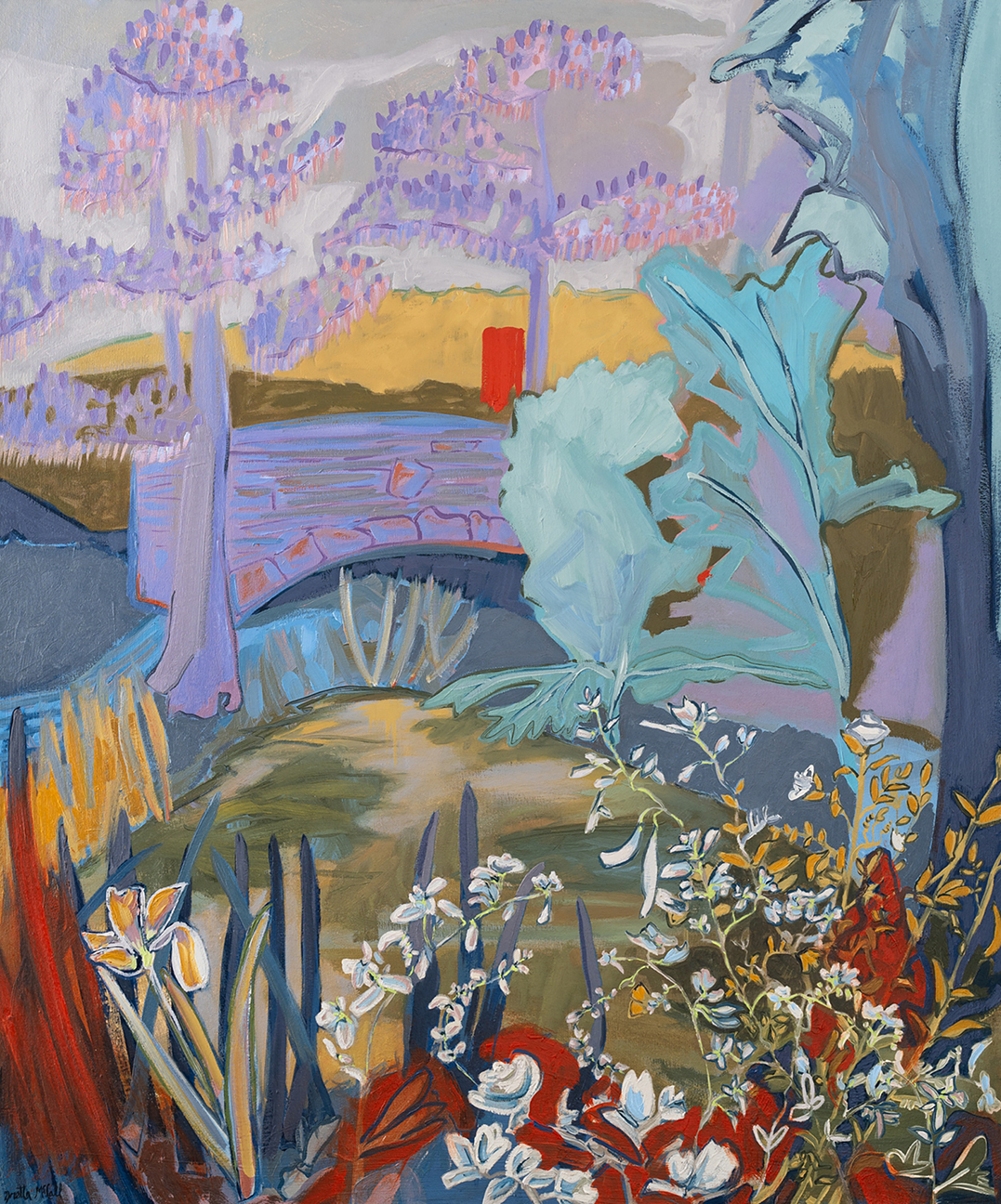 a painting of a landscape