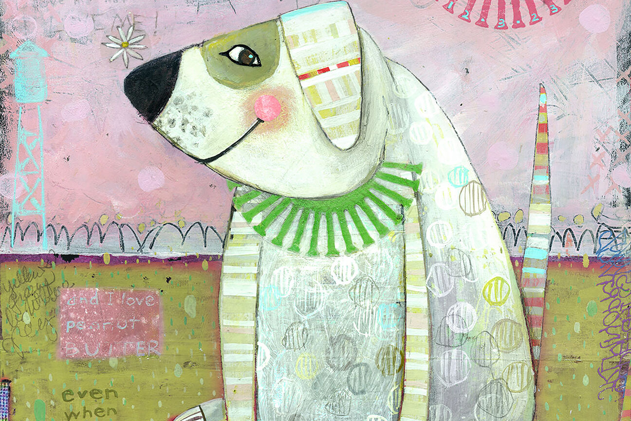 a painting of a dog