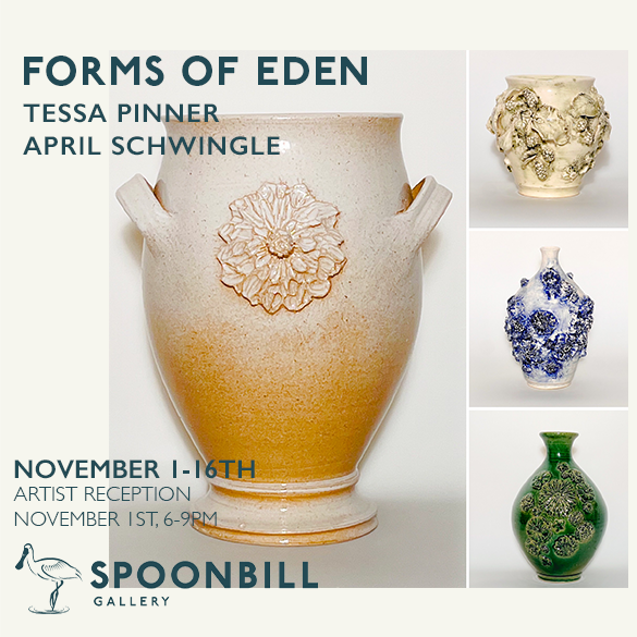 a group of vases with text