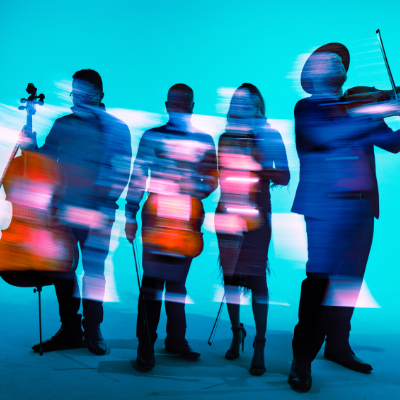 a group of people playing instruments
