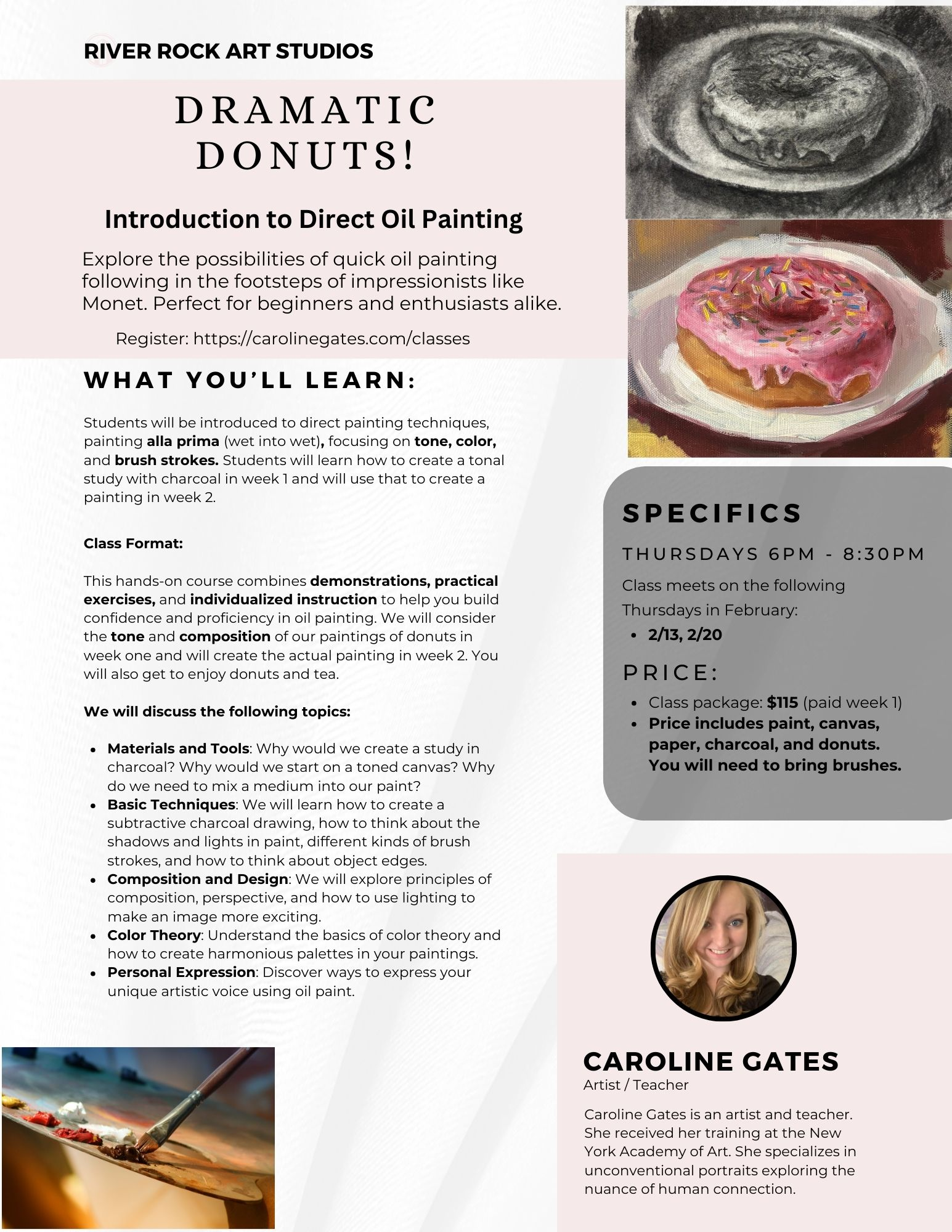 a flyer with a picture of donuts