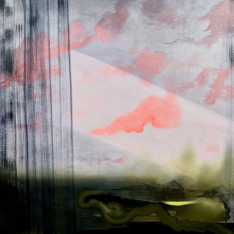a painting of a person in a room