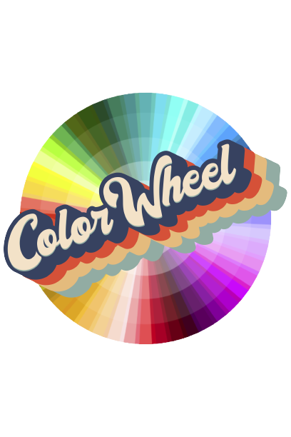 a colorful circle with text
