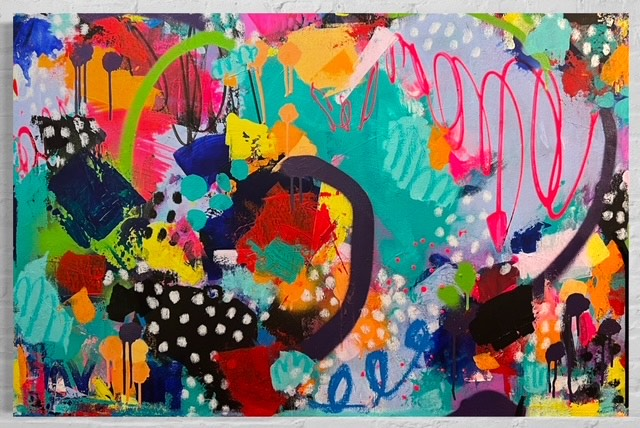 a painting of colorful art