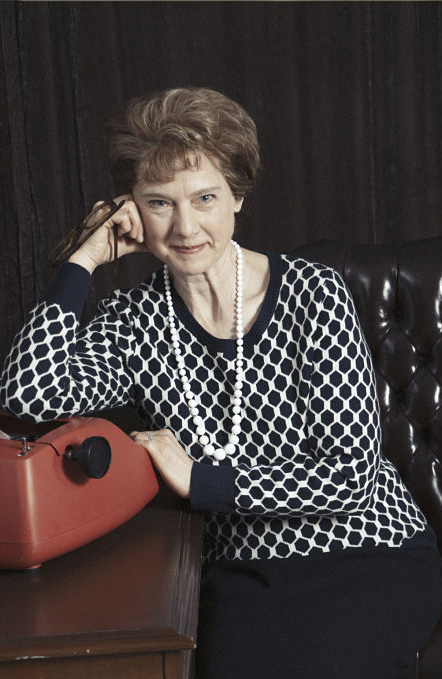 a woman sitting on a chair