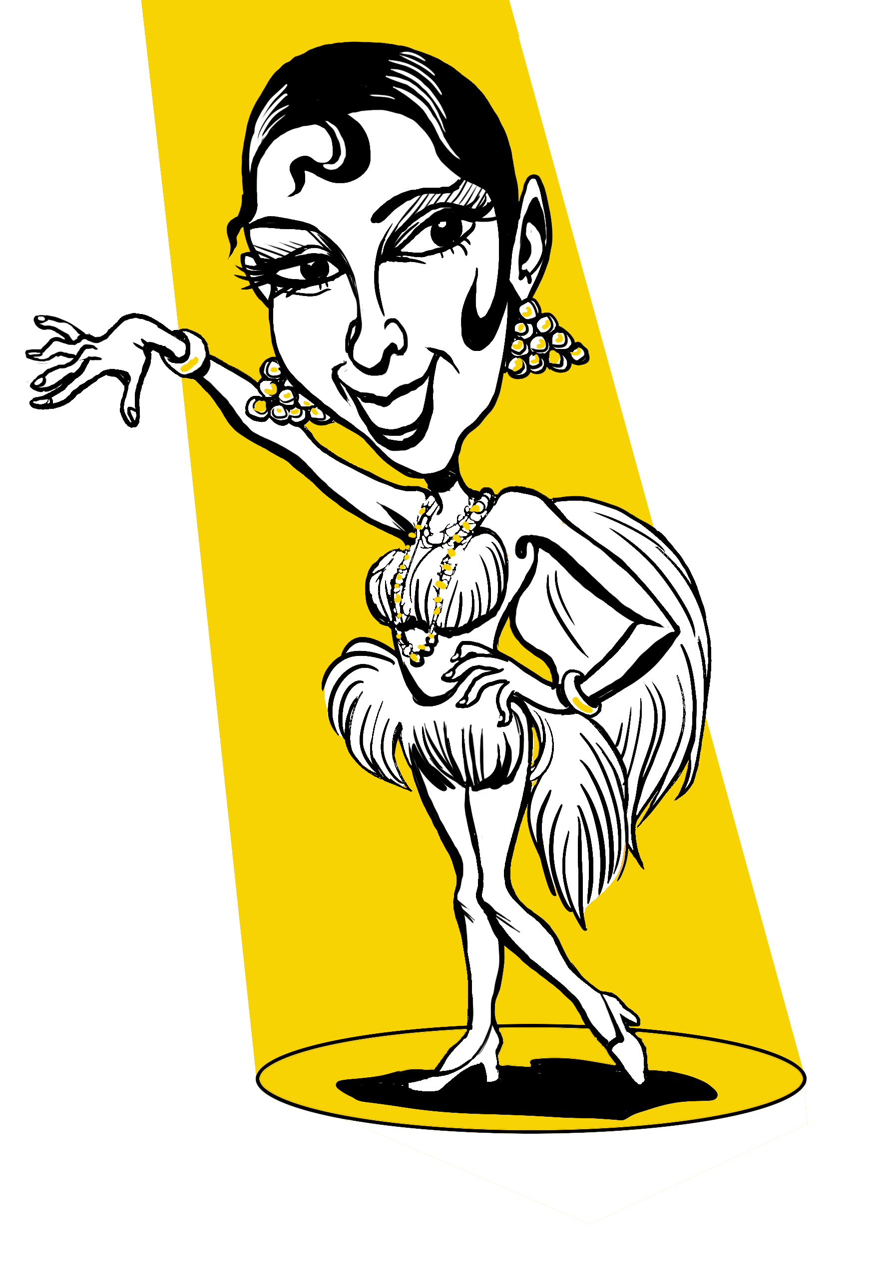 a cartoon of a woman dancing