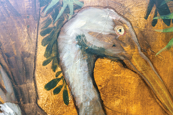 a painting of a bird