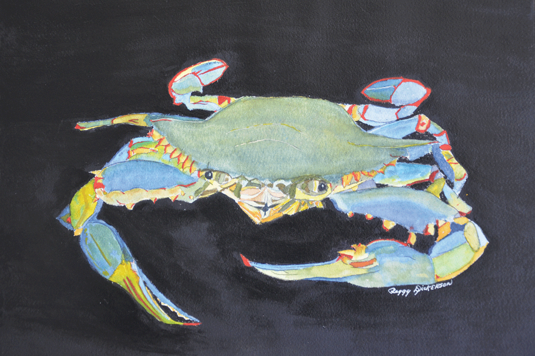 a drawing of a crab