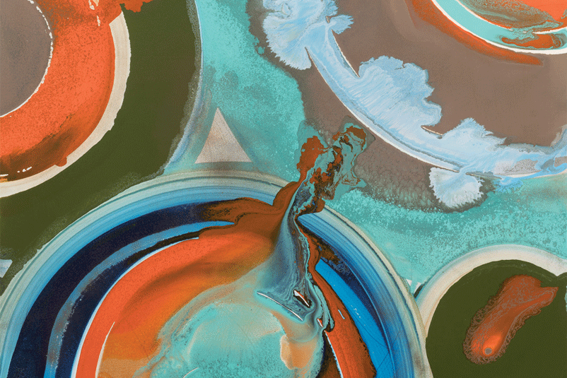 a colorful circles and circles
