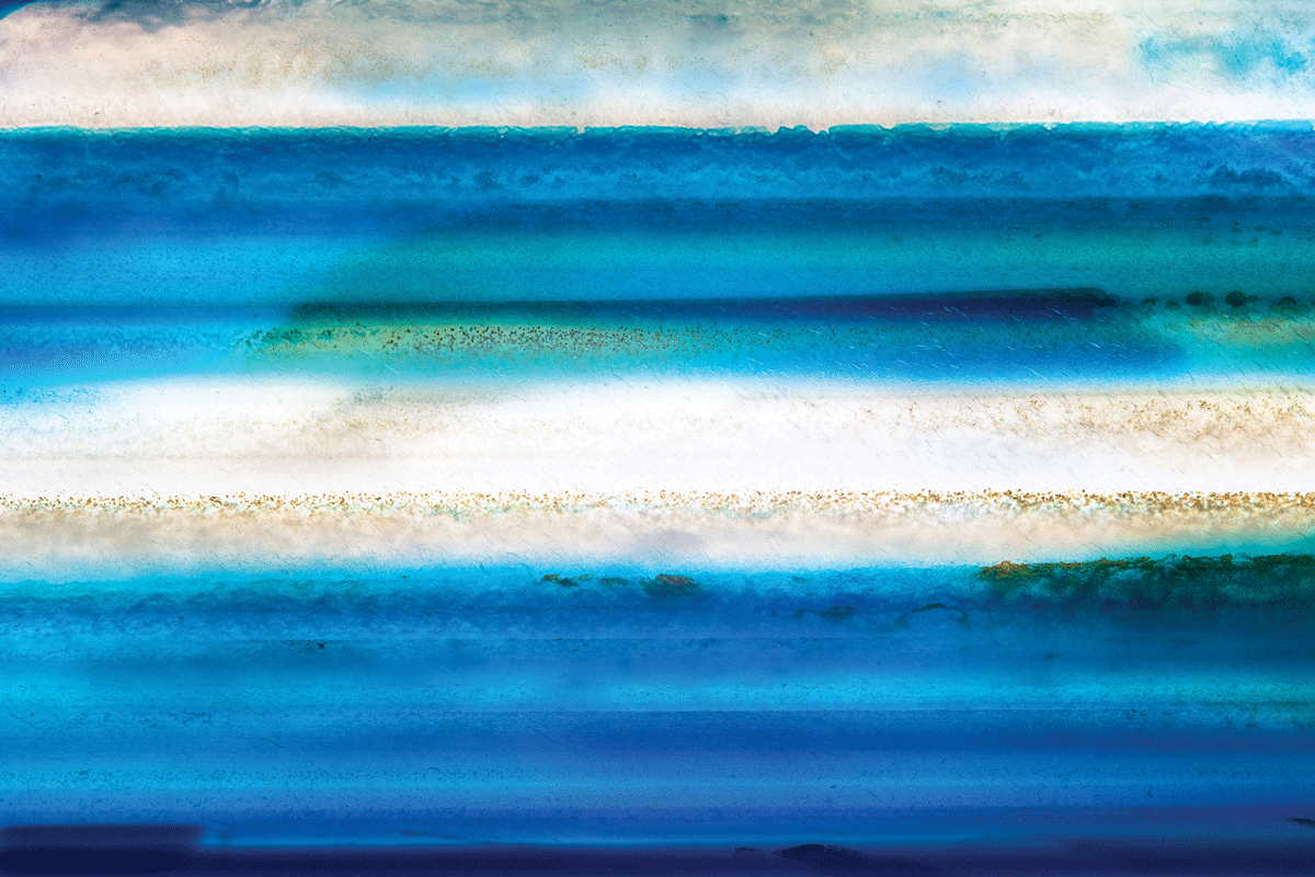 a blue and white striped background