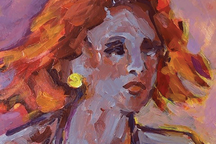 a painting of a woman