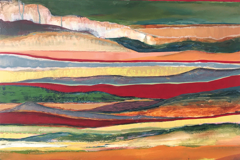 a painting of a landscape