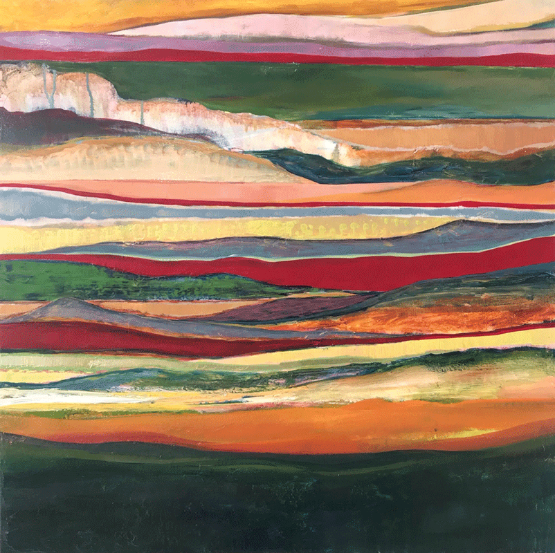 a painting of a landscape