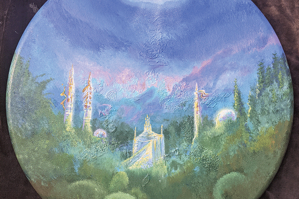 a painting of a landscape