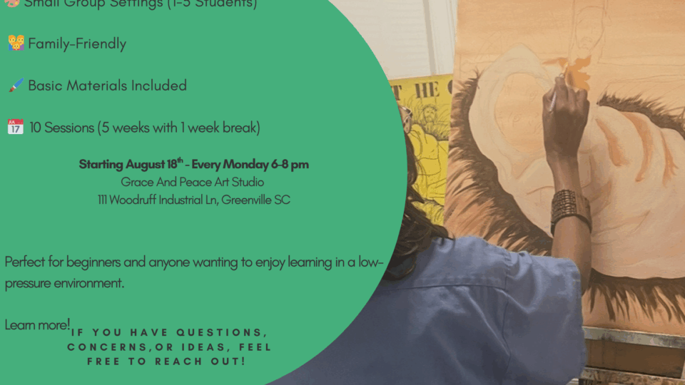 a poster for a painting class