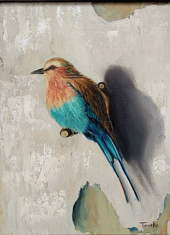 a painting of a bird