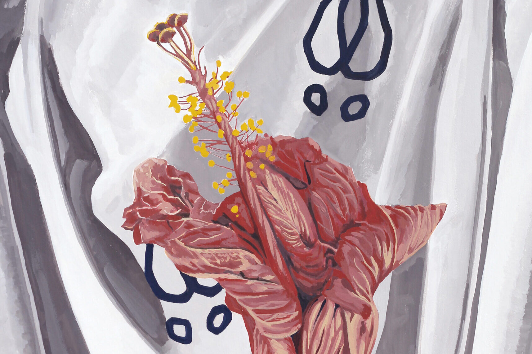a painting of a flower