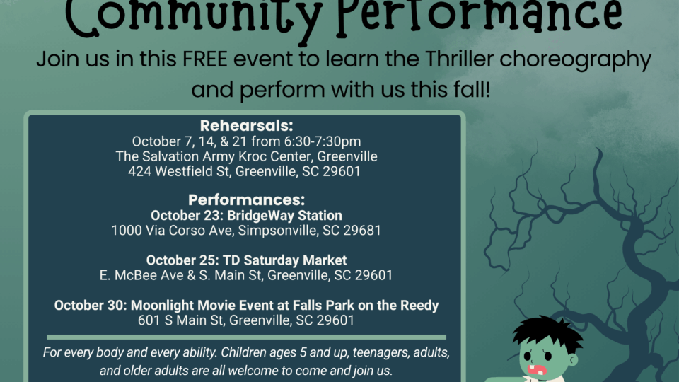 Community performance for Thriller choreography